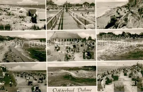 AK / Ansichtskarte Dahme_Ostseebad_Holstein Strandpartien Promenade Steilkueste Strandhotel 