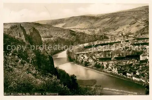 AK / Ansichtskarte Bad_Muenster_Stein_Ebernburg Panorama Nahetal Blick vom Gansweg Bad_Muenster