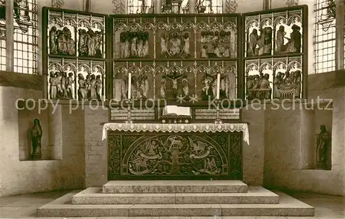 AK / Ansichtskarte Burg_Fehmarn Hauptaltar in der St. Nikolai Kirche Burg Fehmarn