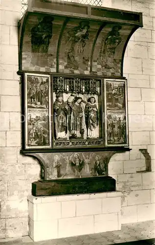 AK / Ansichtskarte Burg_Fehmarn Blasius Altar in der St. Nikolai Kirche Burg Fehmarn