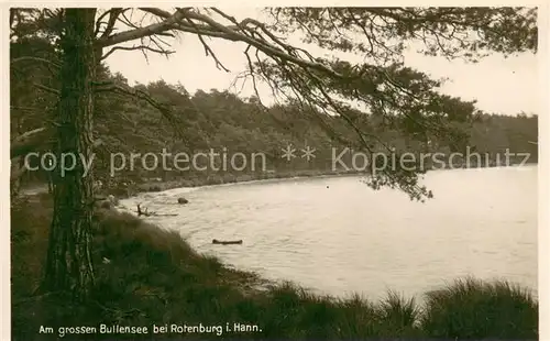 AK / Ansichtskarte Rotenburg_Wuemme Uferpartie am grossen Bullensee Rotenburg Wuemme