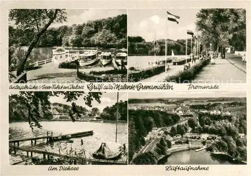 AK / Ansichtskarte Malente Gremsmuehlen Anlegebruecke Promenade Am Dieksee  Malente Gremsmuehlen