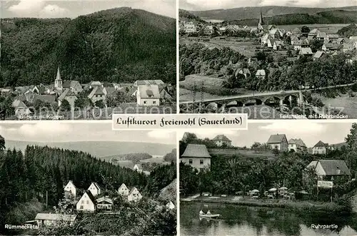 AK / Ansichtskarte Freienohl_Sauerland Blick zum Kueppel Panorama mit Ruhrbruecke Ruemmecketal Ruhrpartie Freienohl_Sauerland