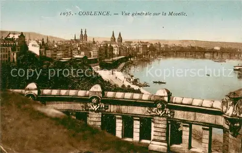 AK / Ansichtskarte Coblence_Coblenz_Koblenz Vue generalesur la Moselle Coblence_Coblenz_Koblenz