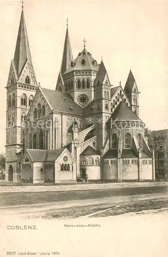 AK / Ansichtskarte Coblenz_Koblenz Herz Jesu Kirche Coblenz_Koblenz