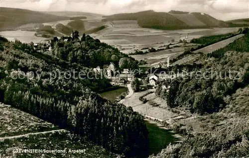 AK / Ansichtskarte Grevenstein Panorama Arepetal Haus Becker Grevenstein