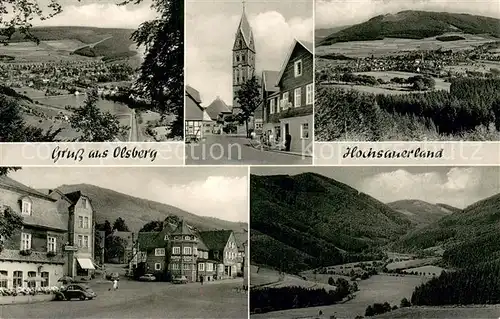 AK / Ansichtskarte Olsberg_Sauerland Panorama Kirche Ortspartie Olsberg_Sauerland