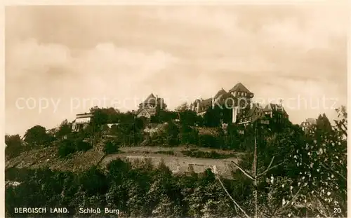 AK / Ansichtskarte Schloss_Burg_Wupper Gesamtansicht Bergisch Land Schloss_Burg_Wupper