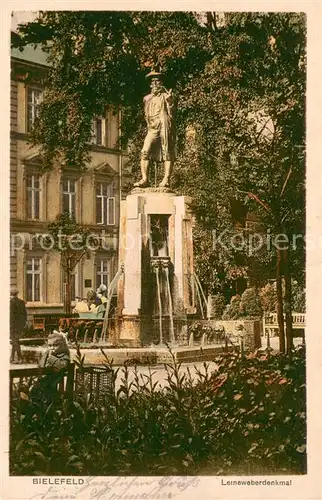 AK / Ansichtskarte Bielefeld Leineweberdenkmal Brunnen Bielefeld