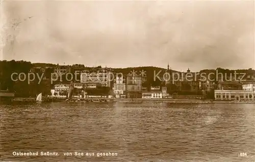 AK / Ansichtskarte Sassnitz_Ostseebad_Ruegen Seeblick mit Fuerstenhof Sassnitz_Ostseebad_Ruegen