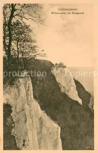 AK / Ansichtskarte Stubbenkammer_Ruegen Wilhelmssicht und Koenigsstuhl Stubbenkammer Ruegen