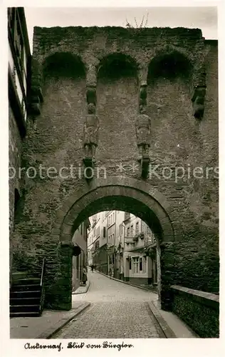 AK / Ansichtskarte Andernach Blick vom Burgtor Andernach