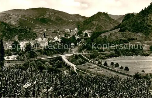 AK / Ansichtskarte Altenahr mit Burg Are und schwarzem und weissem Kreuz Altenahr