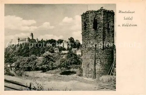 AK / Ansichtskarte Montabaur_Westerwald Schloss und Wolfsturm Montabaur_Westerwald