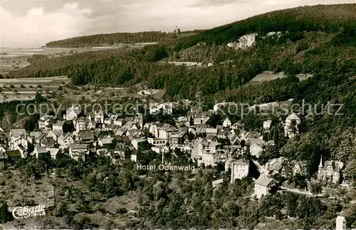 AK / Ansichtskarte Lindenfels_Odenwald Fliegeraufnahme mit Hotel Odenwald Lindenfels Odenwald