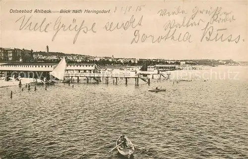 AK / Ansichtskarte Ahlbeck_Ostseebad Panorama Blick nach Heringsdorf Feldpost Ahlbeck_Ostseebad