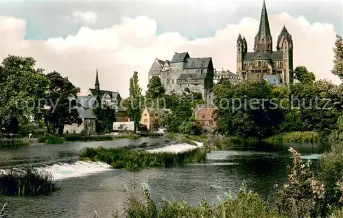 AK / Ansichtskarte Limburg_Lahn Blick ueber die Lahn zu Schloss und Dom Limburg_Lahn