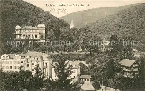 AK / Ansichtskarte Schlangenbad_Taunus Panorama Schweizertal Schlangenbad_Taunus