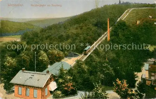 AK / Ansichtskarte Wiesbaden Nerobergbahn mit Neroberg Wiesbaden