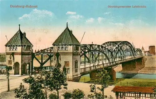 AK / Ansichtskarte Duisburg_Ruhrort Oberbuergermeister Lehrbruecke Duisburg Ruhrort