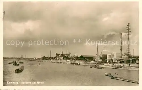 AK / Ansichtskarte Duisburg_Ruhr Industrie am Rhein Duisburg Ruhr