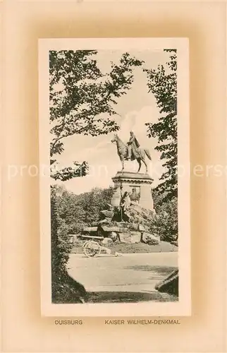 AK / Ansichtskarte Duisburg_Ruhr Kaiser Wilhelm  Denkmal Duisburg Ruhr