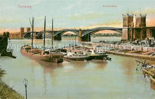 AK / Ansichtskarte Duisburg_Ruhr Rheinbruecke Duisburg Ruhr