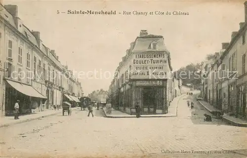 AK / Ansichtskarte Sainte Menehould Rue Chanzy et Cote du Chateau Sainte Menehould