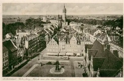 AK / Ansichtskarte Wittenberg_Lutherstadt Stadtpanorama Blick von der Stadtkirche Wittenberg_Lutherstadt