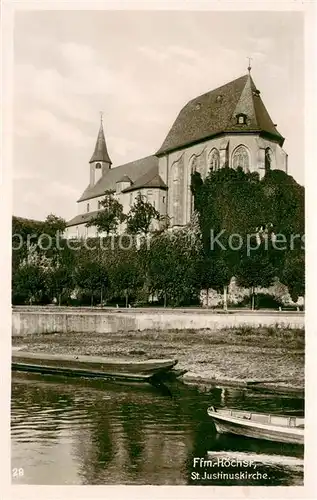 AK / Ansichtskarte Hoechst_Main St. Justinuskirche am Main Hoechst_Main