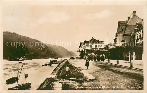 AK / Ansichtskarte Assmannshausen Schloss am Rheinstein Hotel Restaurant  Assmannshausen