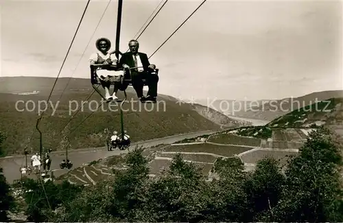 AK / Ansichtskarte Assmannshausen Niederwalddenkmal Sesselbahn Assmannshausen