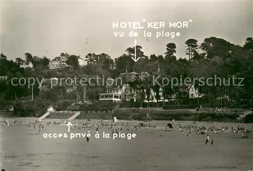 AK / Ansichtskarte Perros Guirec Hotel Ker Mor vue de la plage Perros Guirec