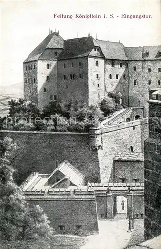 AK / Ansichtskarte Koenigstein_Saechsische_Schweiz Festung Koenigstein_Saechsische