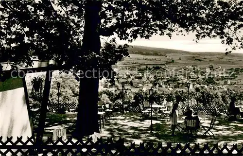 AK / Ansichtskarte Bad_Salzschlirf Waldgaststaette Marienlust Terrasse Panoramablick Bad_Salzschlirf