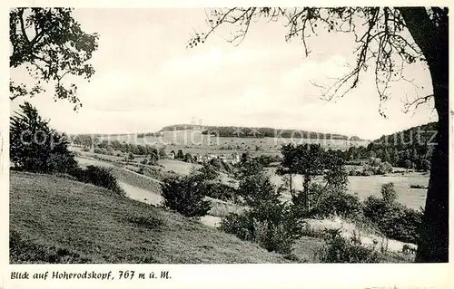 AK / Ansichtskarte Schotten_Hessen Landschaftspanorama mit Blick auf Hoherodskopf Gasthof Stempel Schotten Hessen