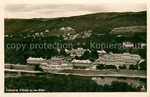 AK / Ansichtskarte Pillnitz Fliegeraufnahme Lustschloss Pillnitz an der Elbe Pillnitz