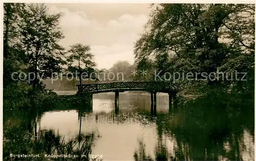 AK / Ansichtskarte Burgsteinfurt Knueppelbruecke im Bagno Burgsteinfurt