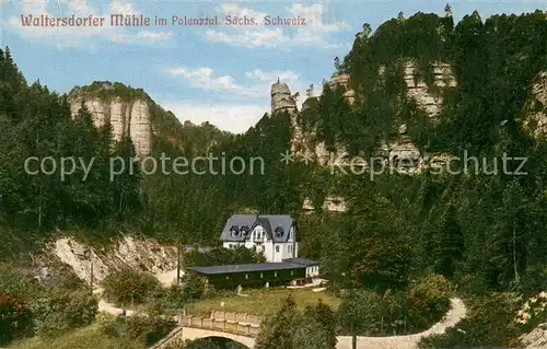 AK / Ansichtskarte Waltersdorf_Bad_Schandau Muehle im Polenztal Waltersdorf_Bad_Schandau