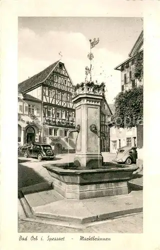 AK / Ansichtskarte Bad_Orb Marktbrunnen Altstadt Heilbad im Spessart Automobil Bad_Orb