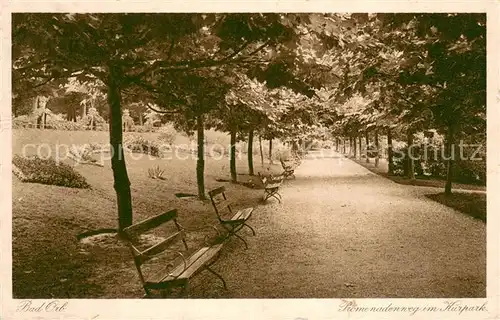 AK / Ansichtskarte Bad_Orb Promenadenweg im Kurpark Heilbad im Spessart Bad_Orb