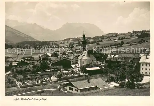 AK / Ansichtskarte Reit_Winkl mit Kaisergebirge Reit_Winkl