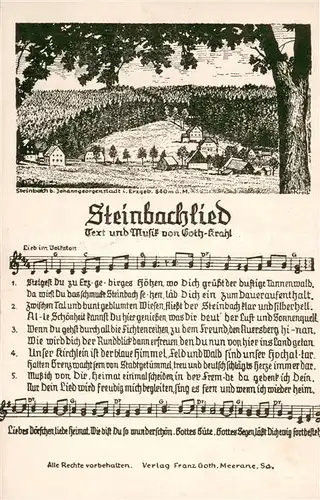 AK / Ansichtskarte Johanngeorgenstadt Steinbachlied  Johanngeorgenstadt