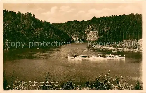 AK / Ansichtskarte Kriebstein Zschopau Talsperre bei Lauenhain Kriebstein