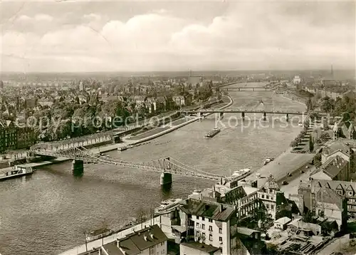 AK / Ansichtskarte Sachsenhausen_Frankfurt Stadtpanorama Mainbruecken Sachsenhausen Frankfurt