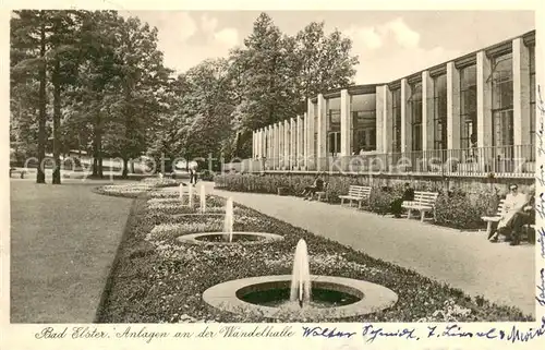 AK / Ansichtskarte Bad_Elster anlagen an der Wandelhalle Bad_Elster