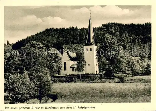 AK / Ansichtskarte Wiedenest Kirche am Waldrand 11. Jhdt. Wiedenest