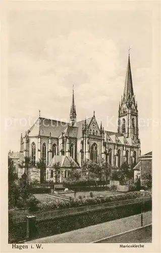 AK / Ansichtskarte Hagen_Westfalen Marienkirche Aussenansicht Hagen_Westfalen