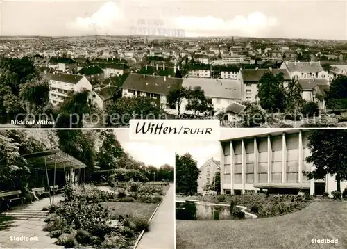 AK / Ansichtskarte Witten_Ruhr Gesamtansicht Stadtbad Stadtpark Witten Ruhr