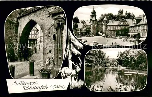 AK / Ansichtskarte Braunfels Teilansicht Fachwerkhaus See Braunfels